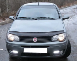 Дефлектор капота (мухобойка) Fiat Albea c 2007 г.в. (Фиат Албеа) Вип Тюнинг